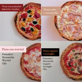 Calamite con miniature di cibo finto in fimo 