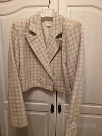 Blazer crop in tweed