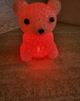 Lampada LED Notturna Orsetto Rosa RGB multicol.