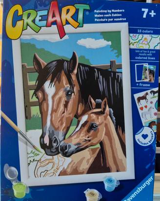 Set per dipingere CREART Cavalli Pascolo stickers