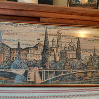 Arazzo incorniciato raffigurante un paesaggio