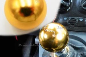 POMELLO Leva Cambio GOLD per FIAT 500 in ACCIAIO