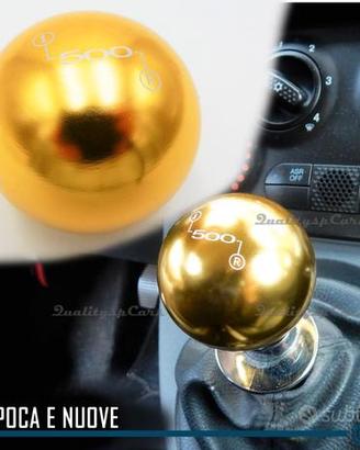 POMELLO Leva Cambio GOLD per FIAT 500 in ACCIAIO