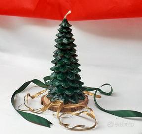 Centrotavola Abete🌲 candela prof verde h 18 cm+🎁