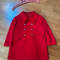Soprabito rosso bimba vintage
