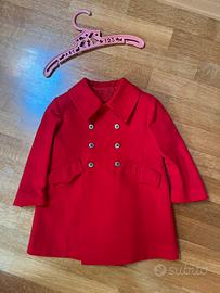 Soprabito rosso bimba vintage