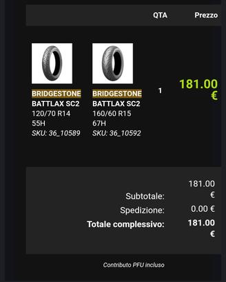 Pneumatici bridgestone battlax sc2