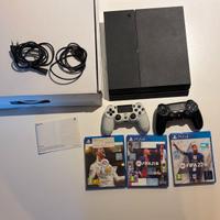 PS4 nera 1TB (come nuova)+2 joystick+3 giochi omag