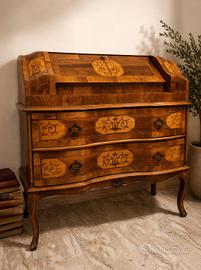 Elegante mobile cassettone a ribalta in legno