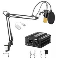 Kit microfono condensatore accessori phantom power