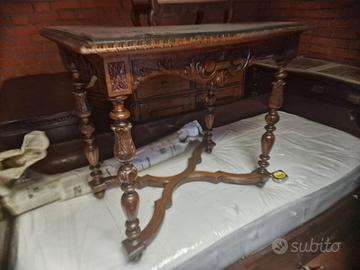 Tavolo intarsiato antico '800