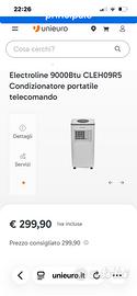AFFARECondIzionatore NUOVO Electroline 9000btu