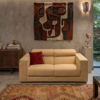Divano Busnelli relax tessuto crema L200 o 170 cm