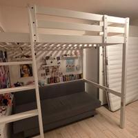 Stora - letto soppalco Ikea bianco 140 x200 cm