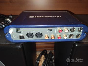 Scheda audio e casse monitors studio