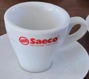 Saeco set 6 tazzine da caffè da bar in porcellana 