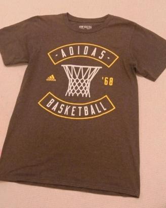 Adidas - T-Shirt Uomo  a Tema Basket - Small 