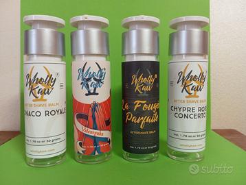 Wholly kaw aftershave balm set x 4