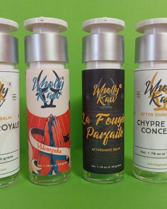 Wholly kaw aftershave balm set x 4