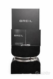 Bracciale uomo Breil acciao con inserto carbonio