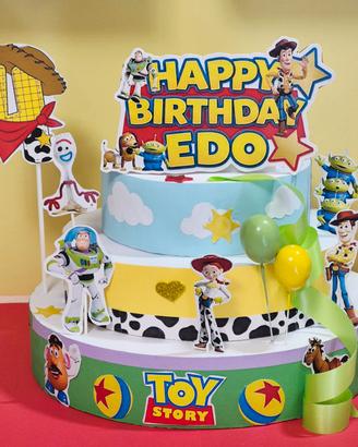 Torta finta in polistirolo tema Toy story 