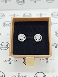 Orecchino rotondo in zircone cubico