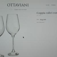 Coppia Calici con strass Ottaviani
