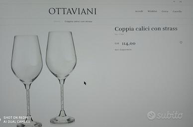 Coppia Calici con strass Ottaviani