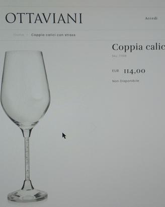 Coppia Calici con strass Ottaviani