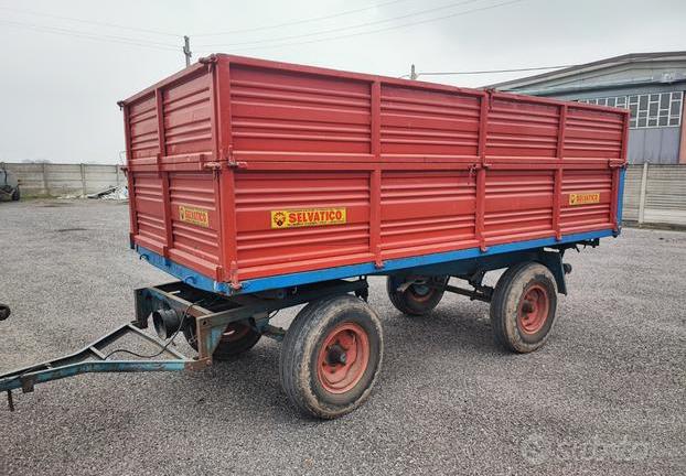 Rimorchio Selvatico 2 assi ribaltabile con ralla