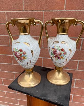 Coppia di vasi in ceramica vintage italiani