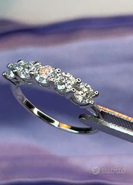 Anello argento 1,5 carati moissanite