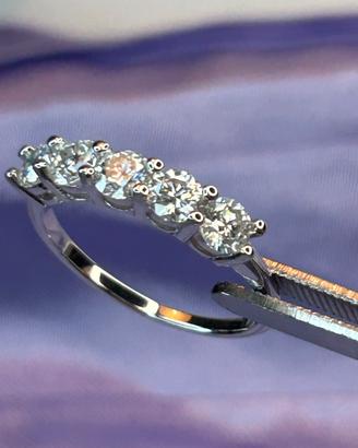 Anello argento 1,5 carati moissanite
