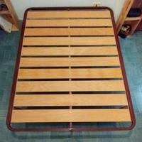 Rete con toghe in legno + materasso