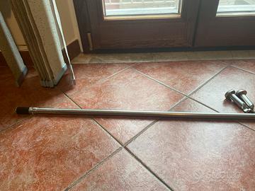 Bastone tenda acciaio con supporti