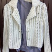 Cardigan  pesante bianco panna