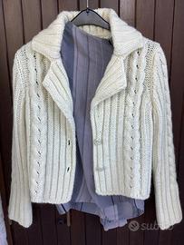 Cardigan  pesante bianco panna