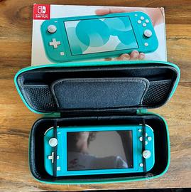 Nintendo switch lite con custodia, scatola e sd