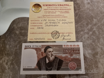 20000 lire "Tiziano" - 21-02-1975 SPL+ con perizia