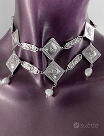 regalrose choker collana vero argento 925