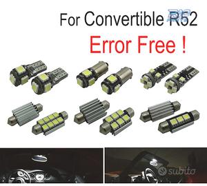 KIT 12 LAMPADE LED INTERNE PER MINI COOPER CABRIO 