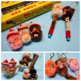 Vintage Monchhichi Monchicci penne ciondoli collan