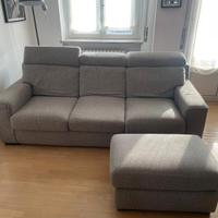 Divano 3 posti Poltronesofà 220 cm + pouf – Milano
