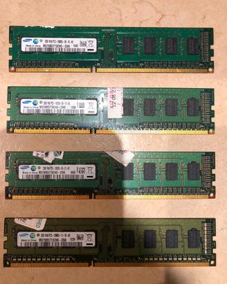4 banchi ram  2GB DDR3
