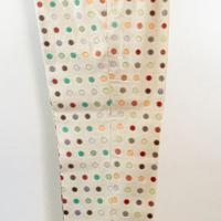 Pantaloni donna Metradamo beige pois diritti