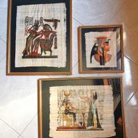 papiri egiziani con cornice 