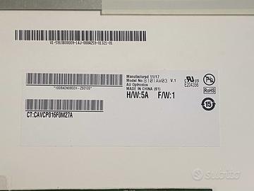 Schermo LCD 10.1" AU Optronics B101AW03 V.1 - 40 P
