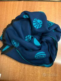 Sciarpa blu e azzurra