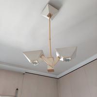 lampadario vintage in stile moderno 1980-90 alogen
