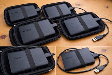 3 Hard Disk Esterni Toshiba 2TB + Custodie – 100€